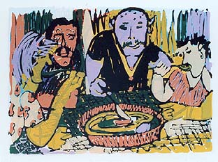siebdruck kunst kartoffel kartoffeln kartoffelessers van gogh