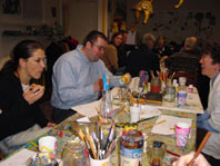 workshop bekers schilderen in de uiterwaarden van de Rijn bekers schilderen workshop schilderen schilderworkshop groepsworkshop workshop schilderen schilderworkshop groepsworkshop teambuilding familiefeest feest vrijgezellenparty wageningen rhenen arnhem ede veenendaal bennekom renkum gelderland veluwe betuwe