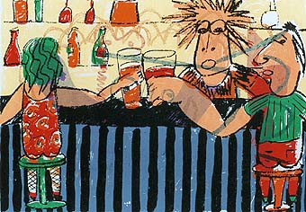 siebdruck kunst bar kneipe feierabend