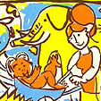 geboortekaartje zeefdruk baby ooievaar
