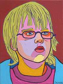 portrait by order, portraits painting, portrait in linocut or portraits in silkscreen print child children family