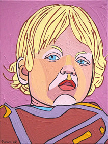 portrait by order, portraits painting, portrait in linocut or portraits in silkscreen print child children family