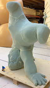Final sculpture produced of pur