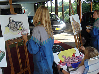 workshop naaktmodel op lokatie