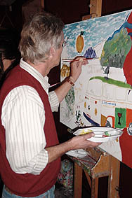 Creatieve workshop op locatie schilder schilderij feest jarig ontwerp schilderen workshop schilderworkshop kunst creatieve tekenen keramiek schilderij bedrijfsuitje vrijgezellenparty teambuilding familie feest atelier schilderworkshop teambuilding