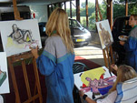 workshop naaktmodel schilderen op een prachtige lokatie in een oude steenfabriek in Wageningen in de uiterwaarden van de Rijn