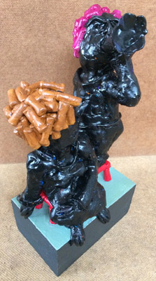 Sculptuur Muzikale verleiding van Twan de Vos, fluitend de liefde verklaren