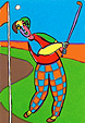 kunst relatiegeschenk zeefdruk golf hole par tee birdie