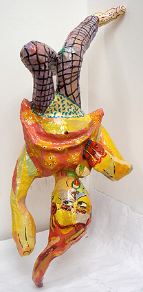 Polyester sculpture Daughter with ice cream by Twan de Vos