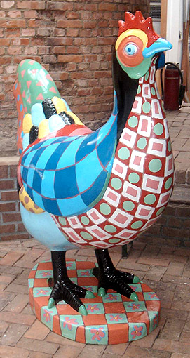 skulptur polyester kunst statue pfau stolz vogelptuur polyester kip haan 