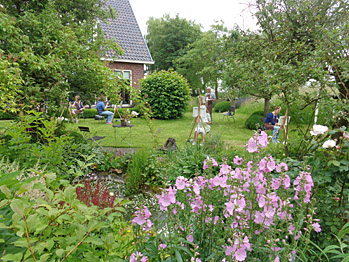 Workshop landschal schilderen in Amsterdam