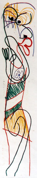 Linosnede Modelstoel van Twan de Vos, gemaakt via de methode Picasso
