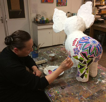 bagage gesponsord flexibel Cursus papier mache beelden maken op het atelier van Twan de Vos in  Wageningen, schilderles, schildercursus, schilderen