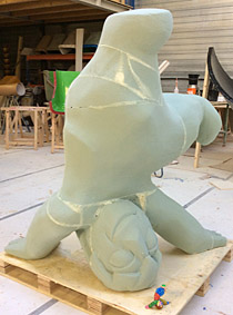 Final sculpture produced of pur