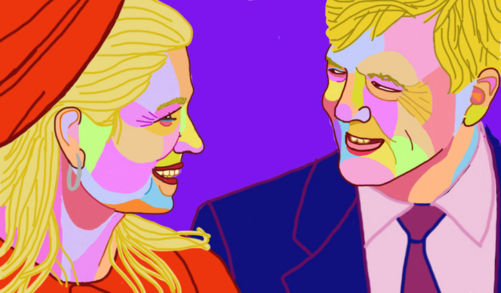 Portret van onze toekomstige koning en koningin Willem alexander en Maxima