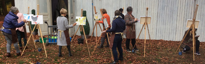 Schilderworkshop ondernemingsraad Medisch cenrum Spijkenisse in Hoogstraten in België