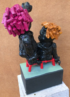 Sculptuur Muzikale verleiding van Twan de Vos, fluitend de liefde verklaren