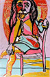 chair linocut