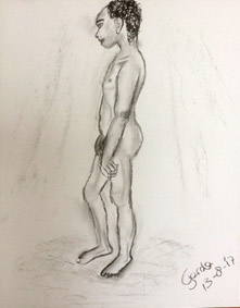 Tekening naaktmodel