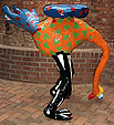 struisvogel beeld polyester tuinbeeld, beeld voor buiten of in de tuin, tuinbeeld