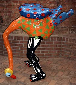 skulptur polyester kunst statue pfau stolz vogel