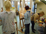 workshop naaktmodel schilderen ddor een aantal vrouwen die een vrijgezellenparty hebben in Antwerpen